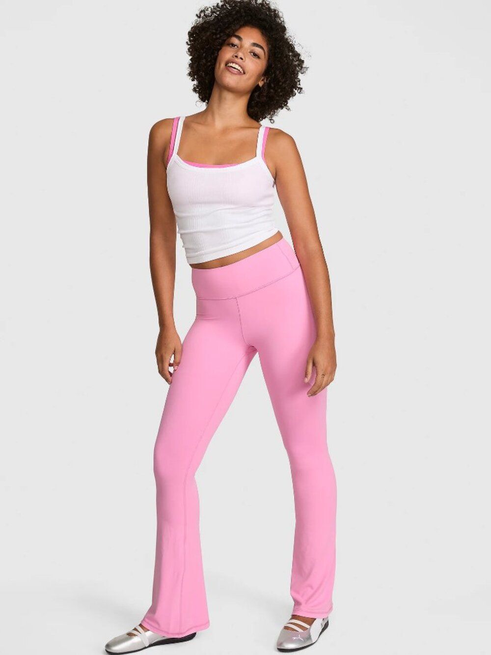 PINK Relay Flare High-Rise Leggings Pink Size XL NWT Inseam 32"